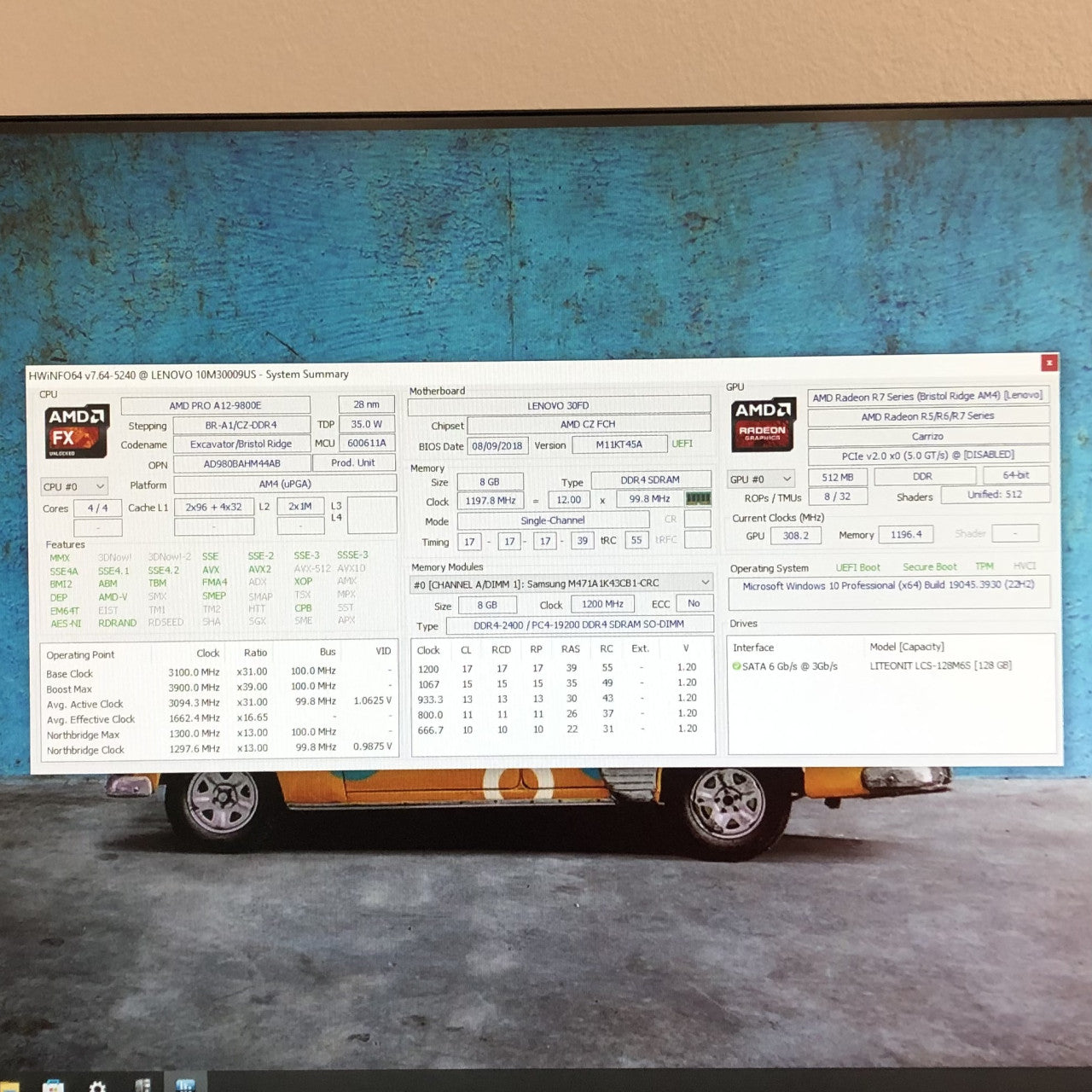 Lenovo ThinkCentre M715q AMD PRO A12 8GB DDR4 128GB