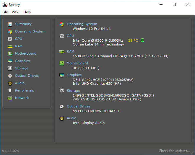 HP ProDesk 400G6 MT i5 9500 3.00 GHz 16/150GB
