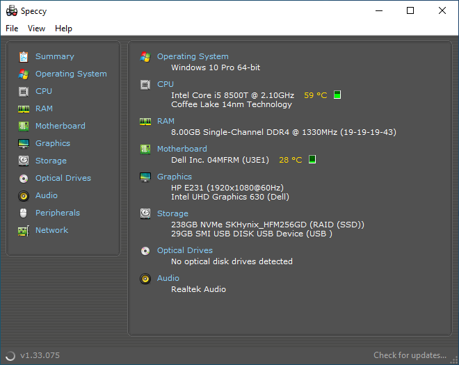 Dell Optiplex 7060 USFF i5-8500T 8/256GB
