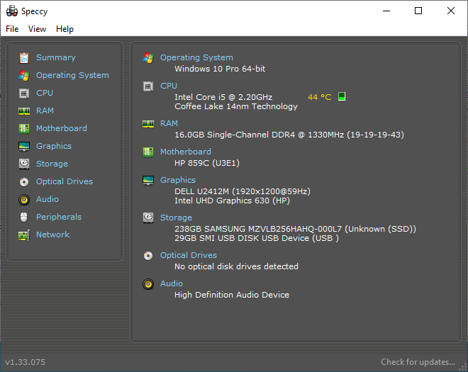 HP ProDesk 400 G5 USFF i5-9500T 16/256GB