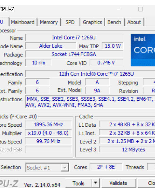 Dell Latitude 7430 i7-1265U 32/256GB / Touchscreen