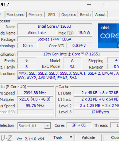 Dell Latitude 7430 i7-1265U 16/256GB