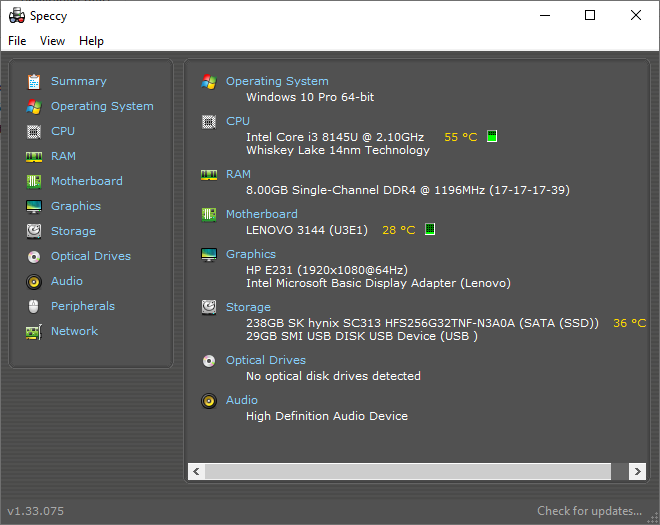 Lenovo ThinkCentre M630e USFF i3-8145U 8/256GB