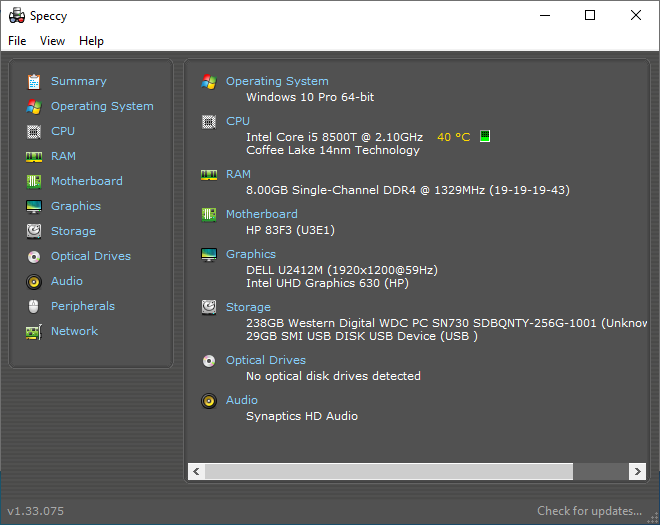 HP ProDesk 400 G4 USFF i5-8500T 8/256GB