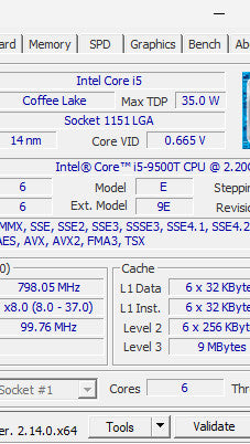 Dell Optiplex 3070 USFF i5-9500T 8/180GB / 2 na stanju