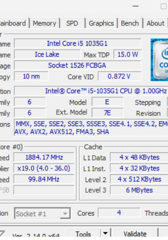 HP 15 DY 1036 NR i5-1035G1